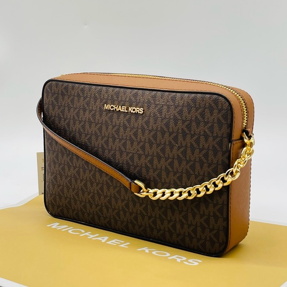 Michael Kors Large EW Crossbody Bag Brown - Picture 3 of 6